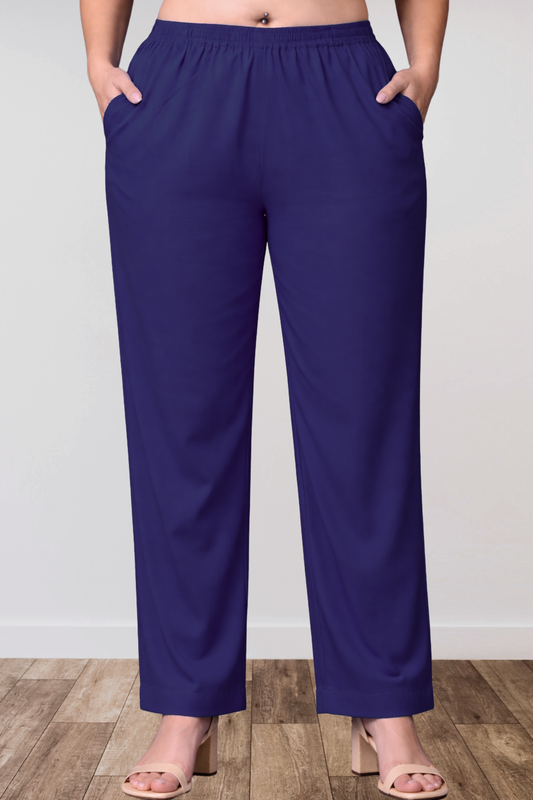 Dark Blue Anti Wrinkle Kurti Pants