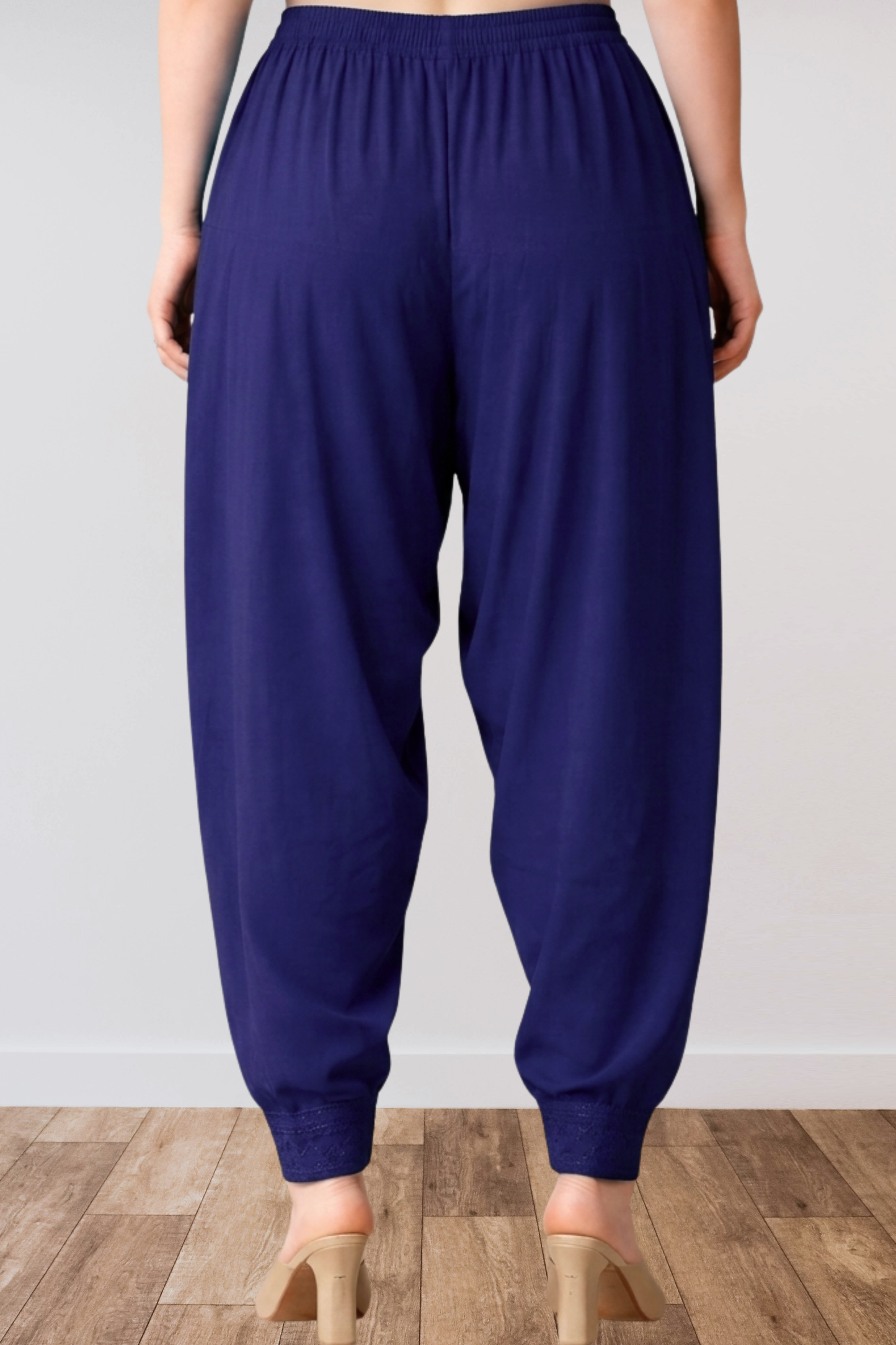Dark Blue Anti Wrinkle Pleated Salwar