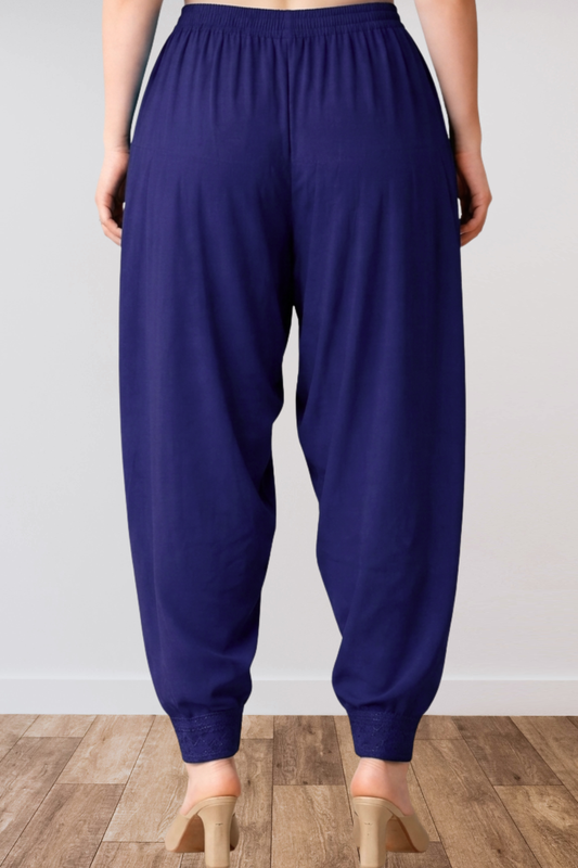 Dark Blue Anti Wrinkle Pleated Salwar