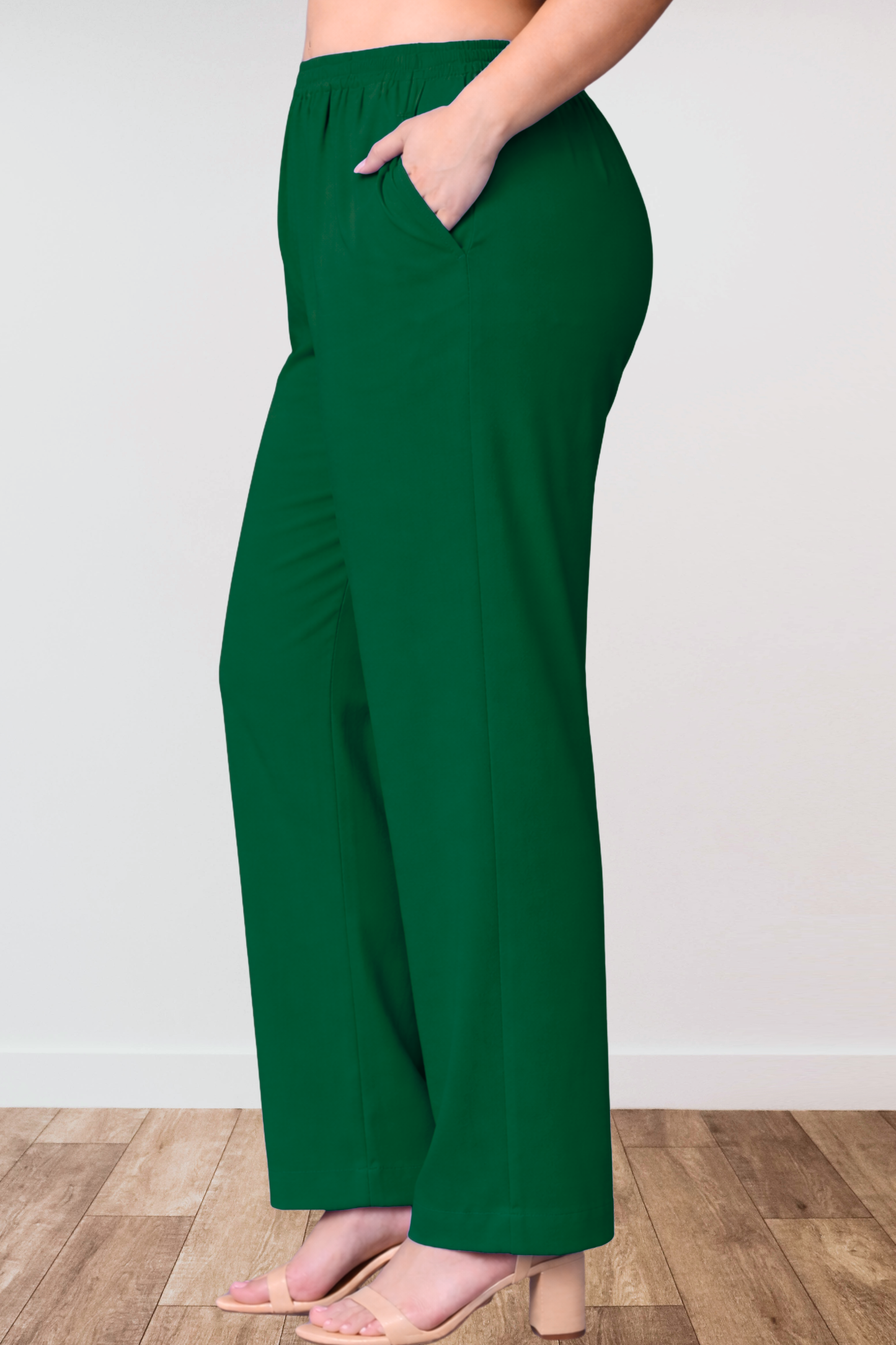 Dark Green Anti Wrinkle Kurti Pants