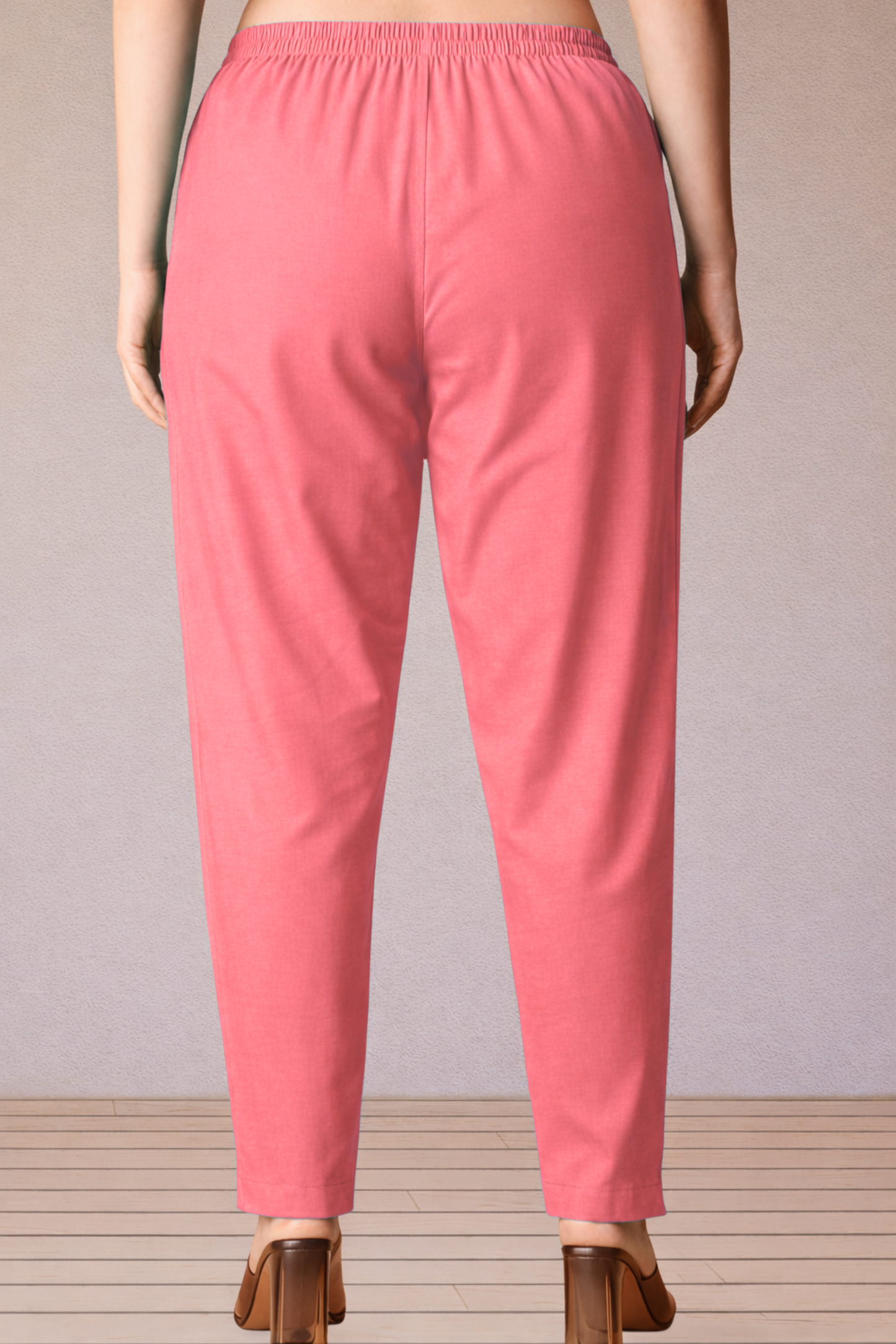 Dark Peach Cotton Kurti Pant