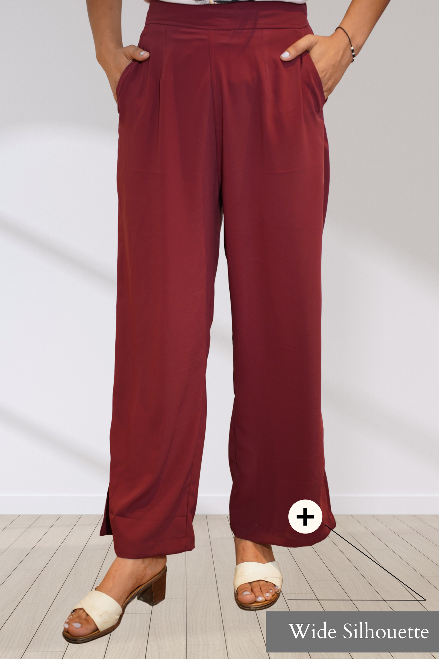 Deep Maroon All Day Flared Pants