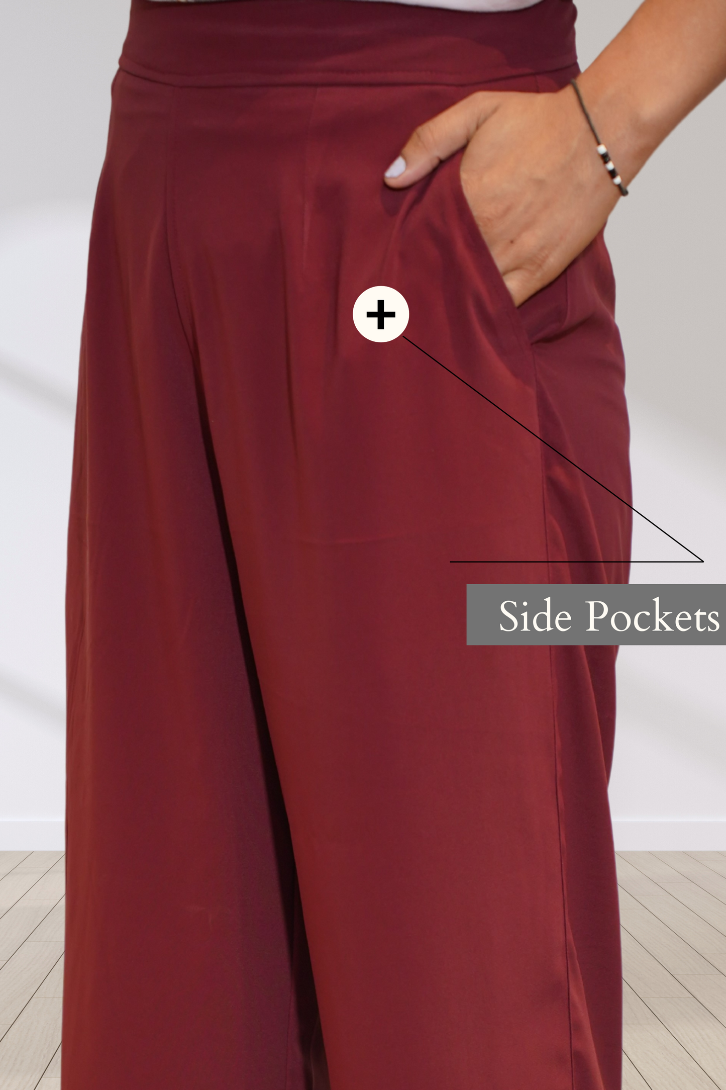 Deep Maroon All Day Flared Pants