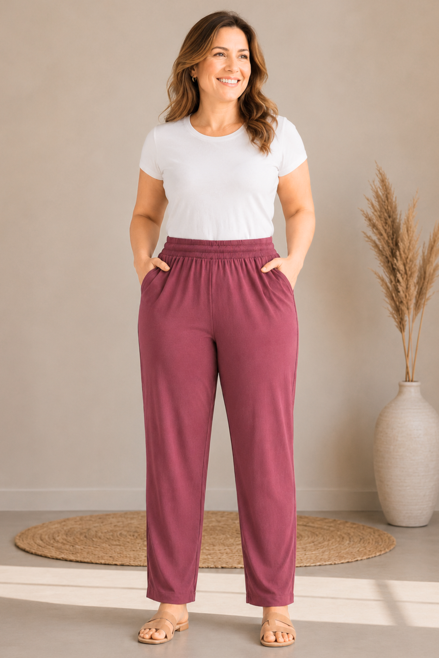 Deep Onion Everyday Cotton Kurti Pants