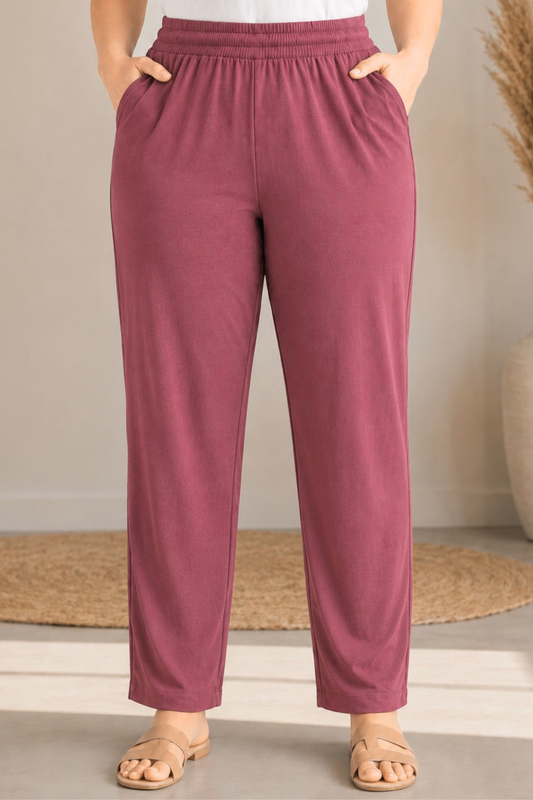 Deep Onion Everyday Cotton Kurti Pants
