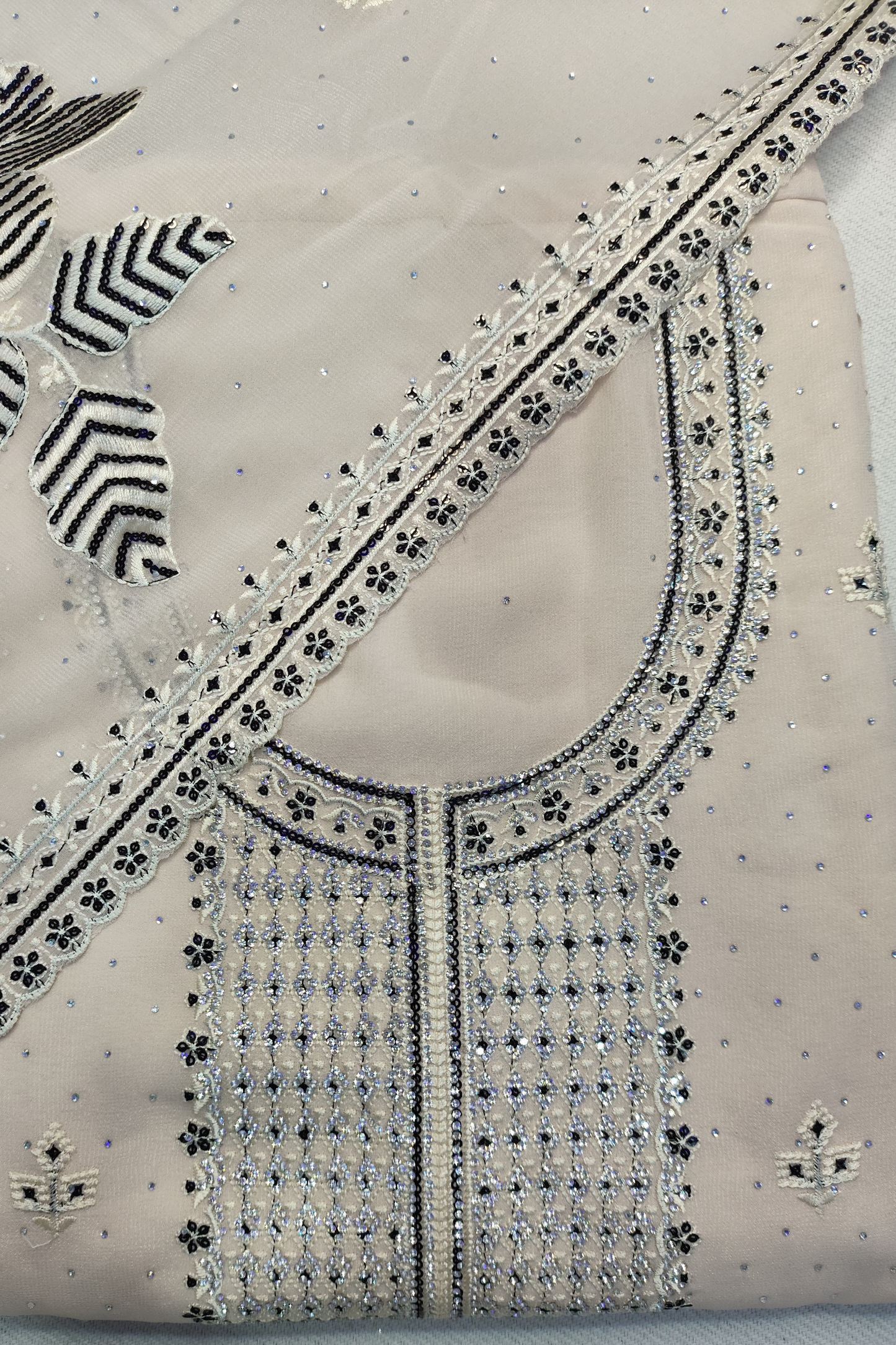 Diamond Peach Crushed Shimmer Suit