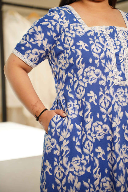 Dreamy Azura Rayon Night Gown