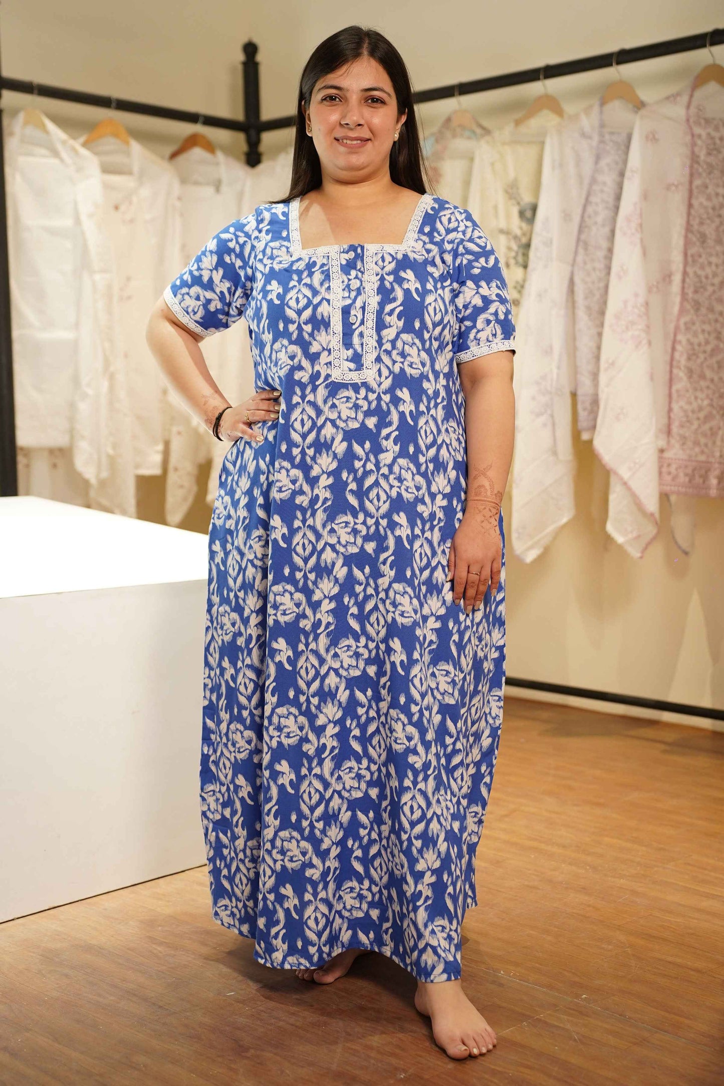 Dreamy Azura Rayon Night Gown