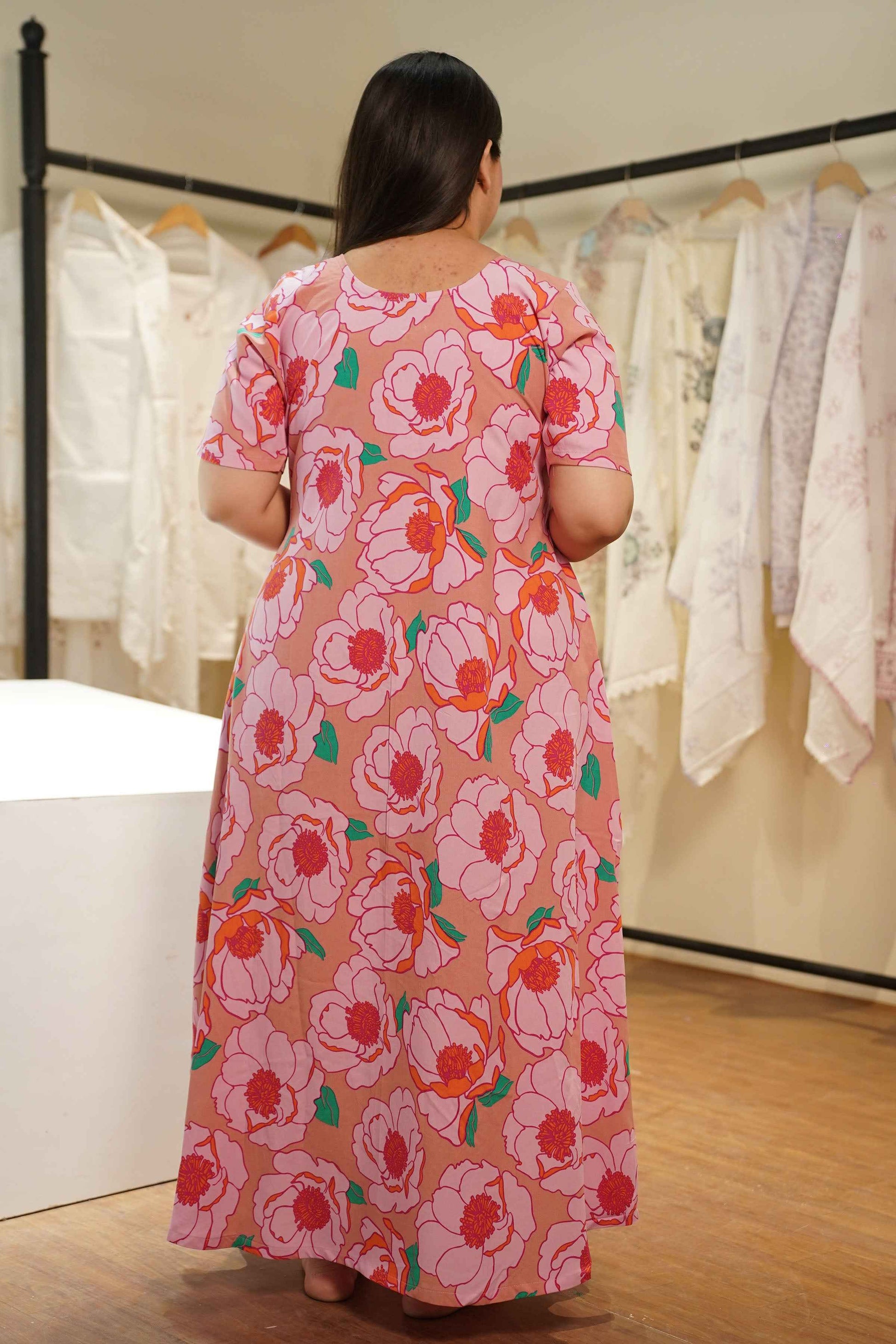 Dreamy Rose Rayon Night Gown