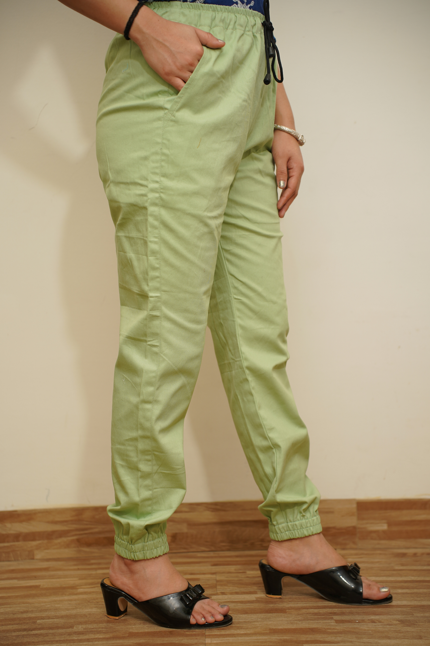 Green Tea Cotton Cargo Pants