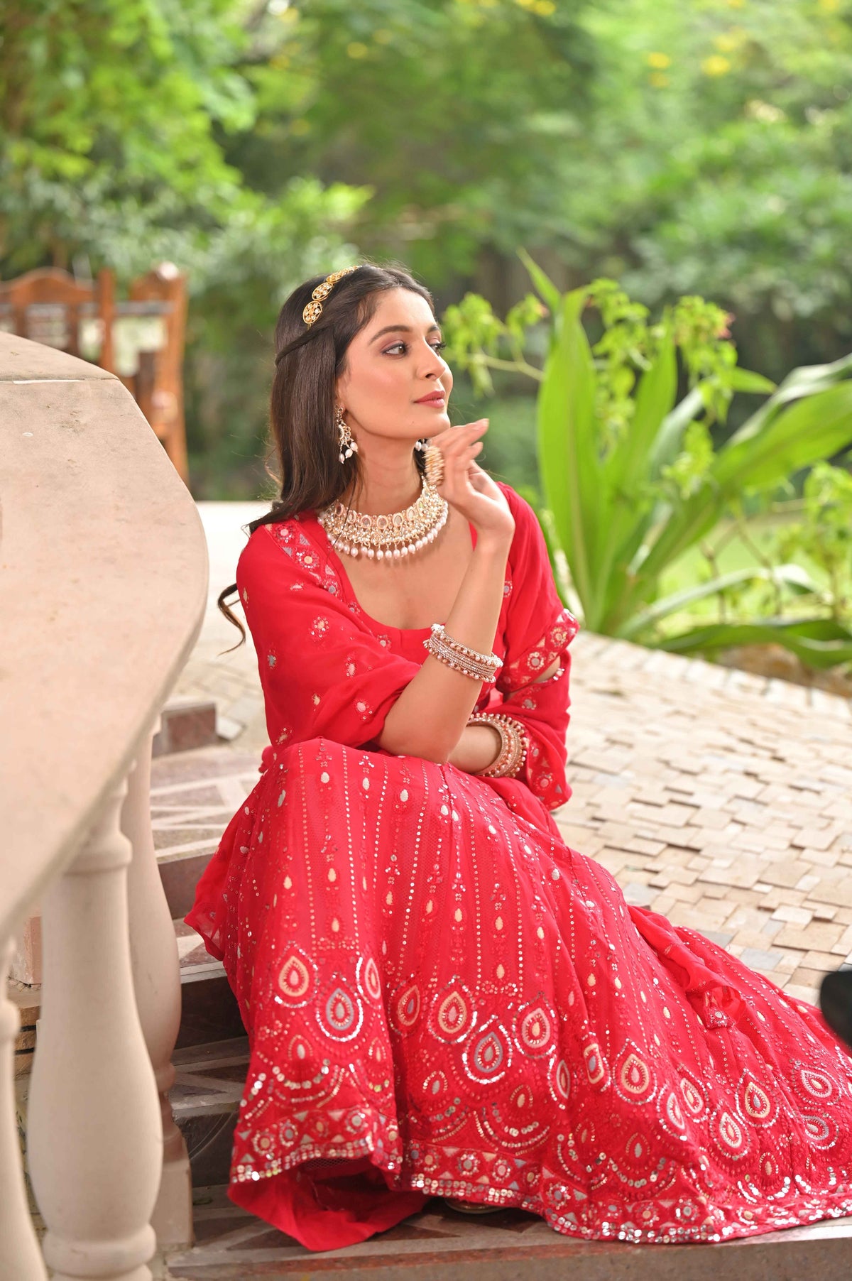 Buy Plus Size ​Festive Blush Mirrored Lehenga At Apella | Sizes XS to 10 XL | India | Free Delivery | Customized
