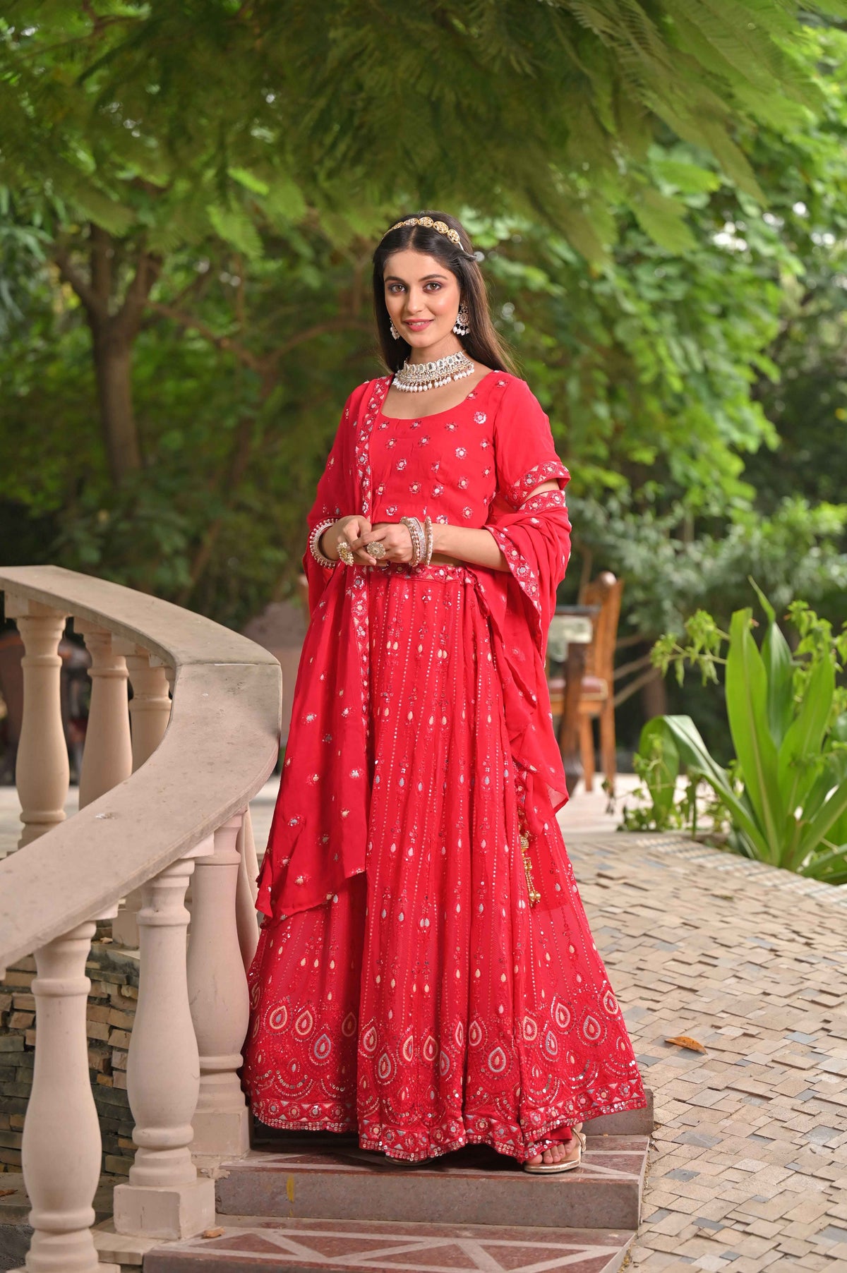 Buy Plus Size ​Festive Blush Mirrored Lehenga At Apella | Sizes XS to 10 XL | India | Free Delivery | Customized
