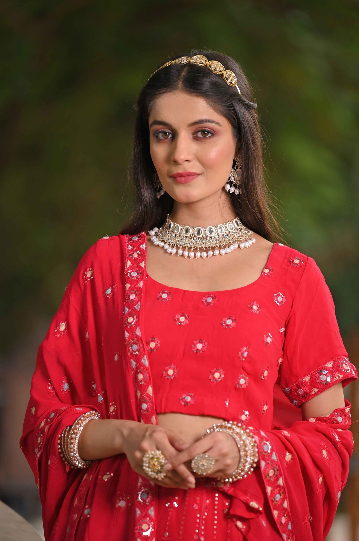 Buy Plus Size ​Festive Blush Mirrored Lehenga At Apella | Sizes XS to 10 XL | India | Free Delivery | Customized