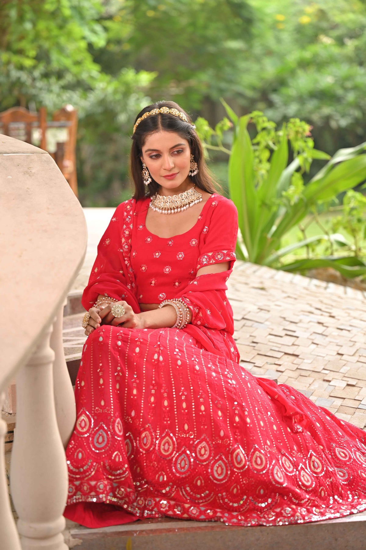 Buy Plus Size ​Festive Blush Mirrored Lehenga At Apella | Sizes XS to 10 XL | India | Free Delivery | Customized