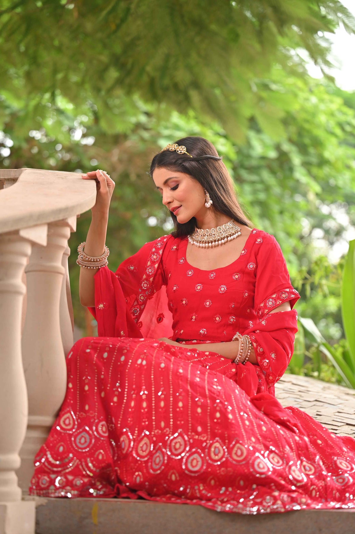 Buy Plus Size ​Festive Blush Mirrored Lehenga At Apella | Sizes XS to 10 XL | India | Free Delivery | Customized