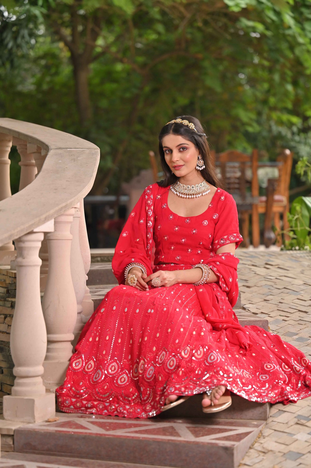 Buy Plus Size ​Festive Blush Mirrored Lehenga At Apella | Sizes XS to 10 XL | India | Free Delivery | Customized