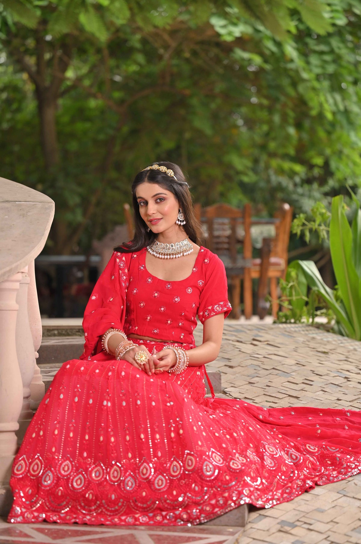 Buy Plus Size ​Festive Blush Mirrored Lehenga At Apella | Sizes XS to 10 XL | India | Free Delivery | Customized