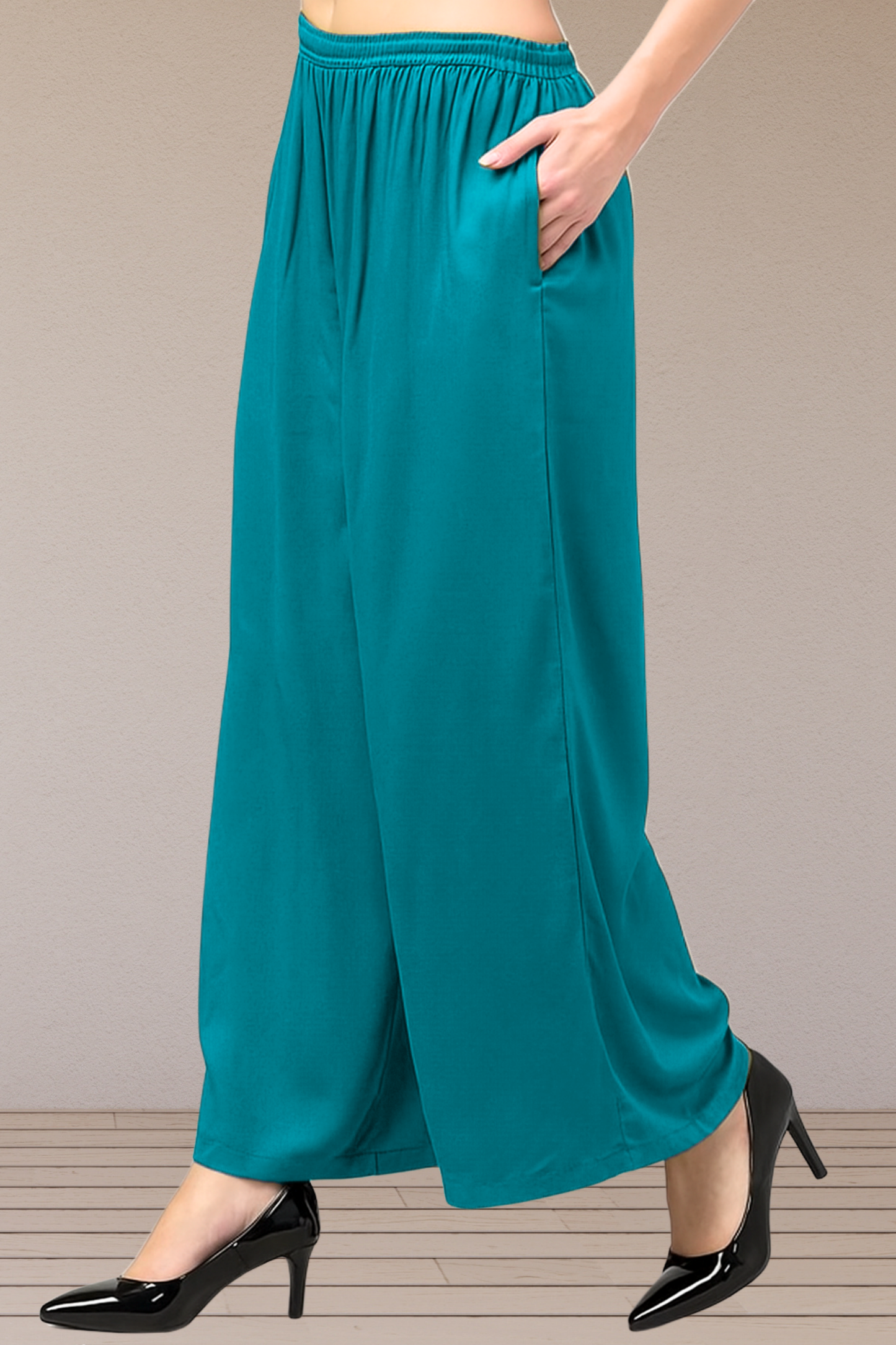 Firozi Flared Palazzo Pant