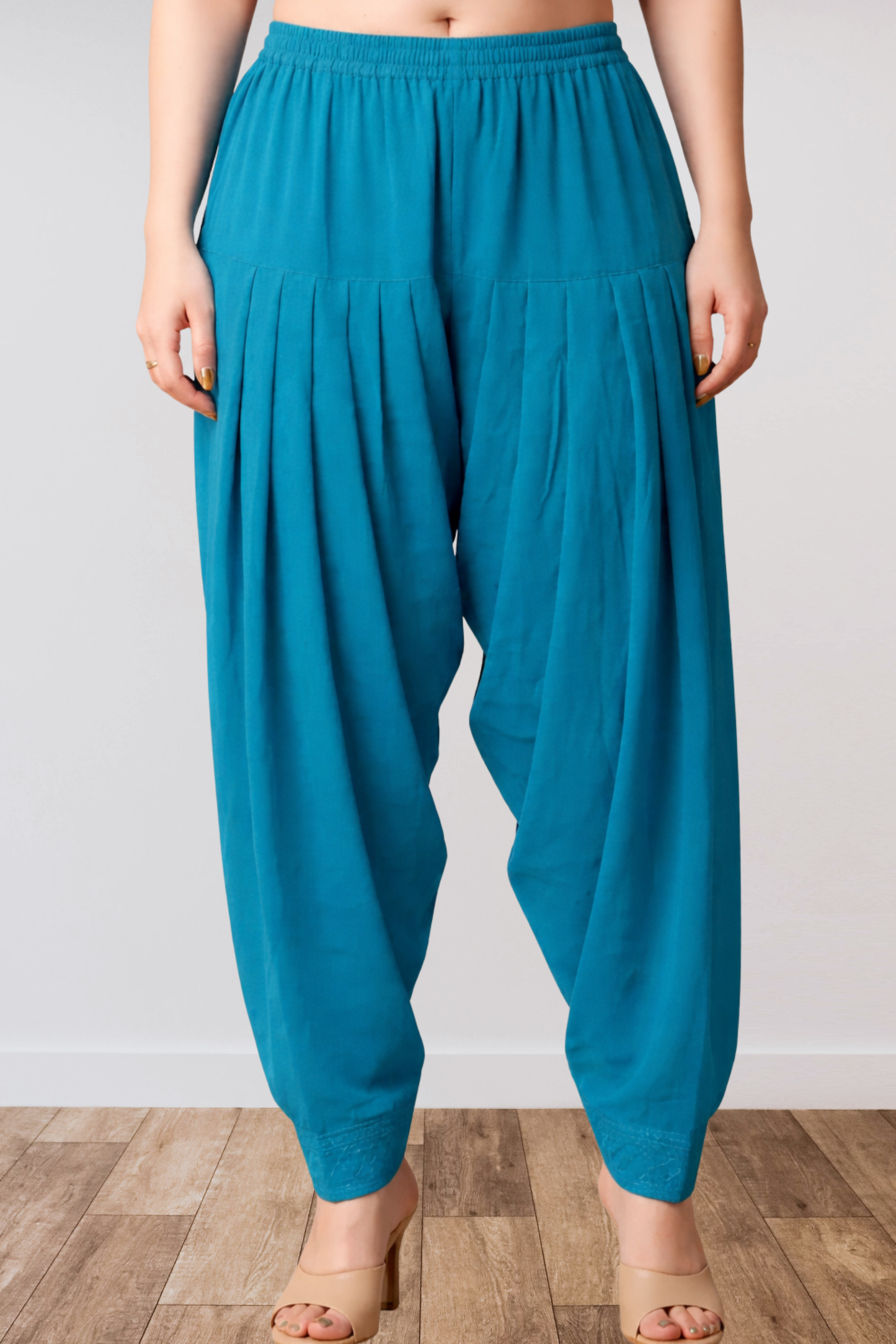 Firozi Anti Wrinkle Pleated Salwar