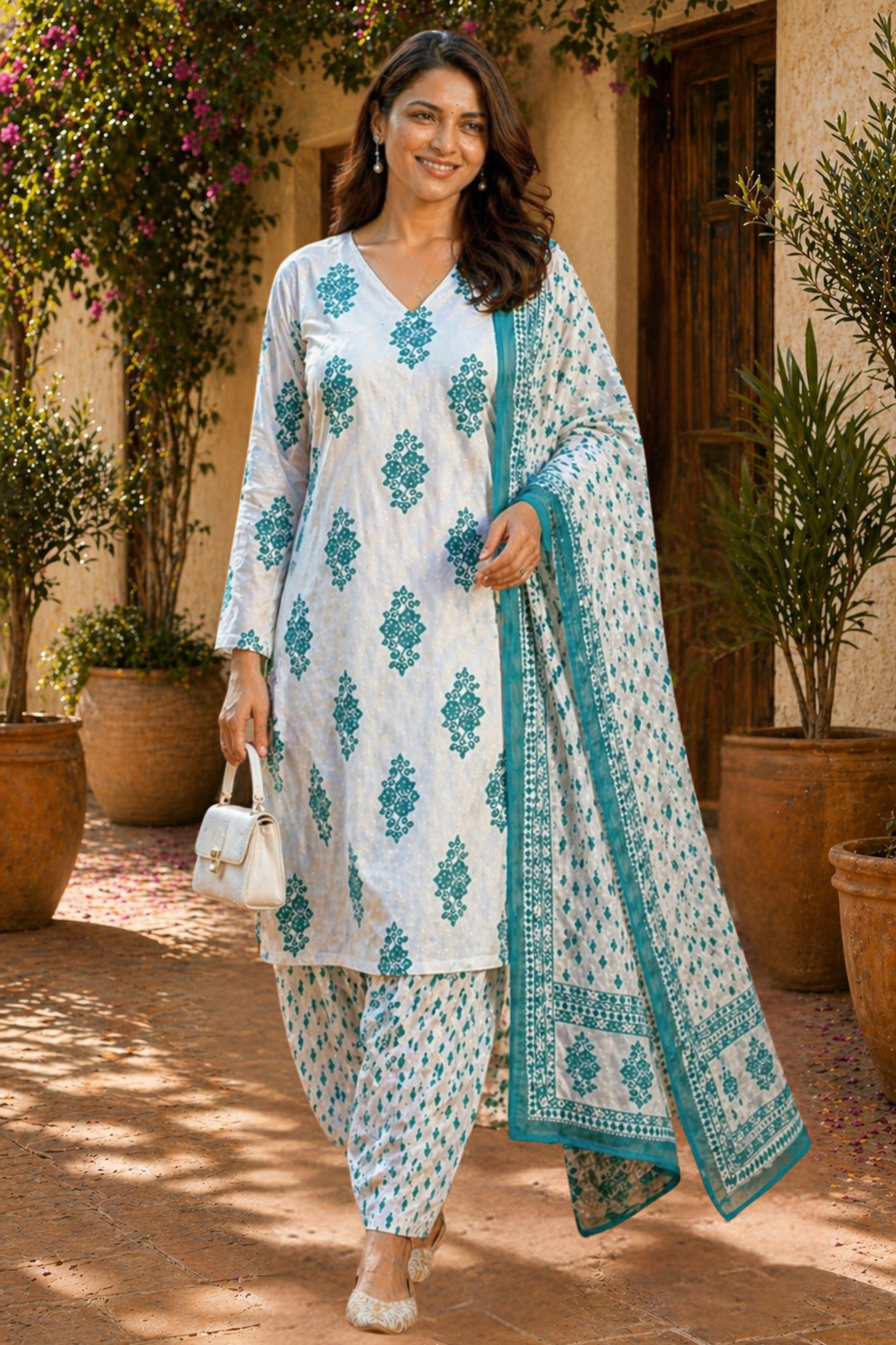 Haril Ivory Bagh Cotton Salwar Suit