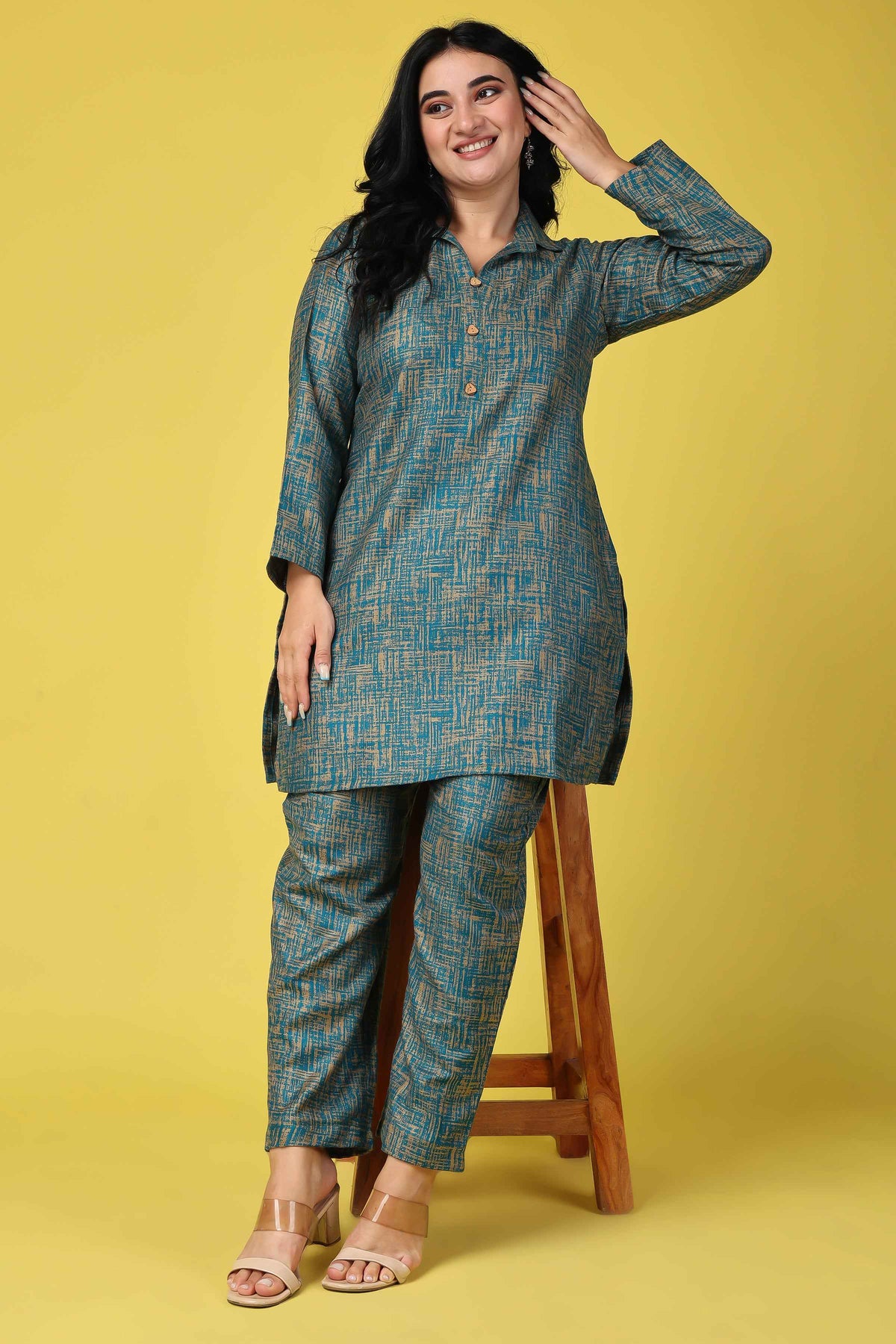 Buy Plus Size ​Willow Weaves Woollen Co-ord Set At Apella | Sizes XS to 10 XL | India | Free Delivery | Customized