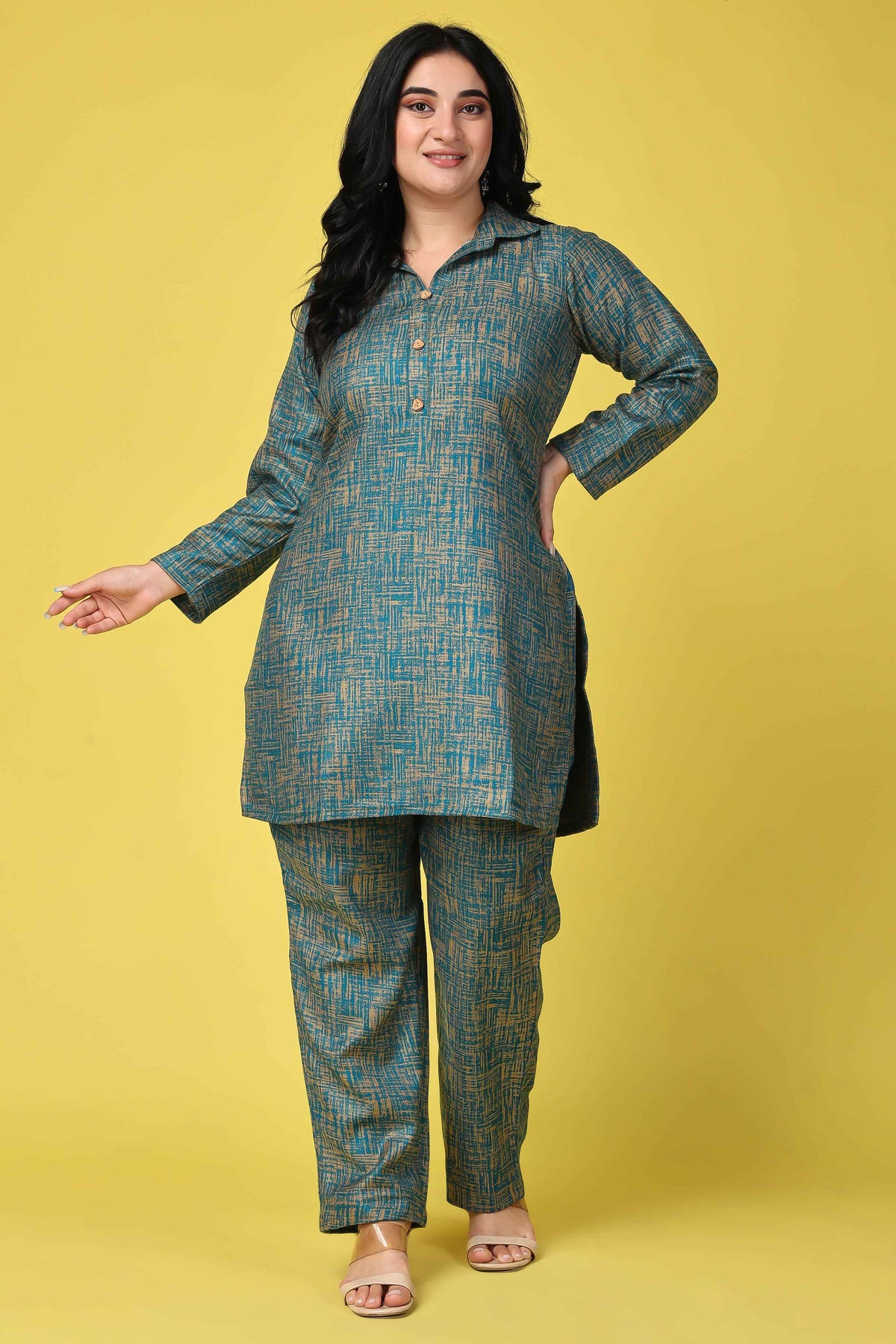 Buy Plus Size ​Willow Weaves Woollen Co-ord Set At Apella | Sizes XS to 10 XL | India | Free Delivery | Customized
