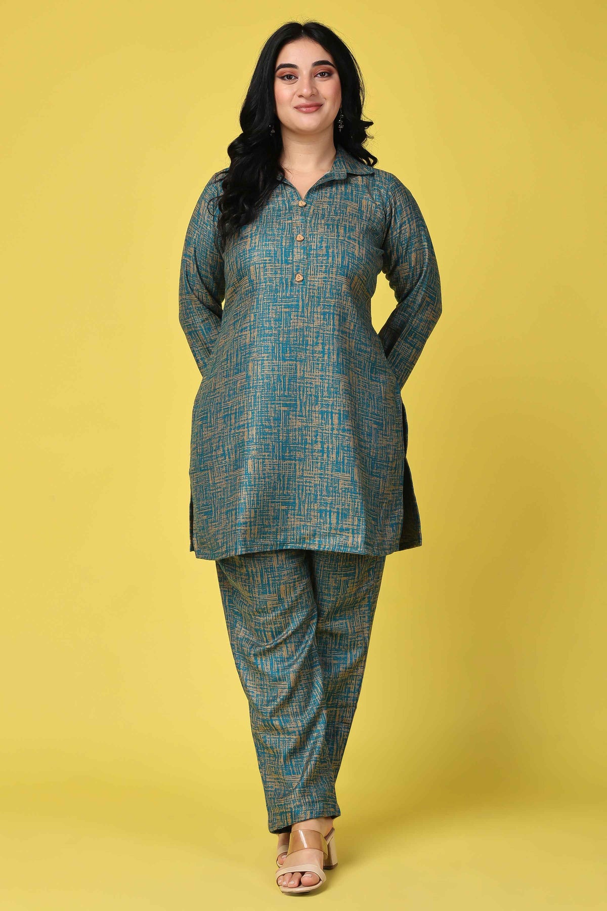 Buy Plus Size ​Willow Weaves Woollen Co-ord Set At Apella | Sizes XS to 10 XL | India | Free Delivery | Customized