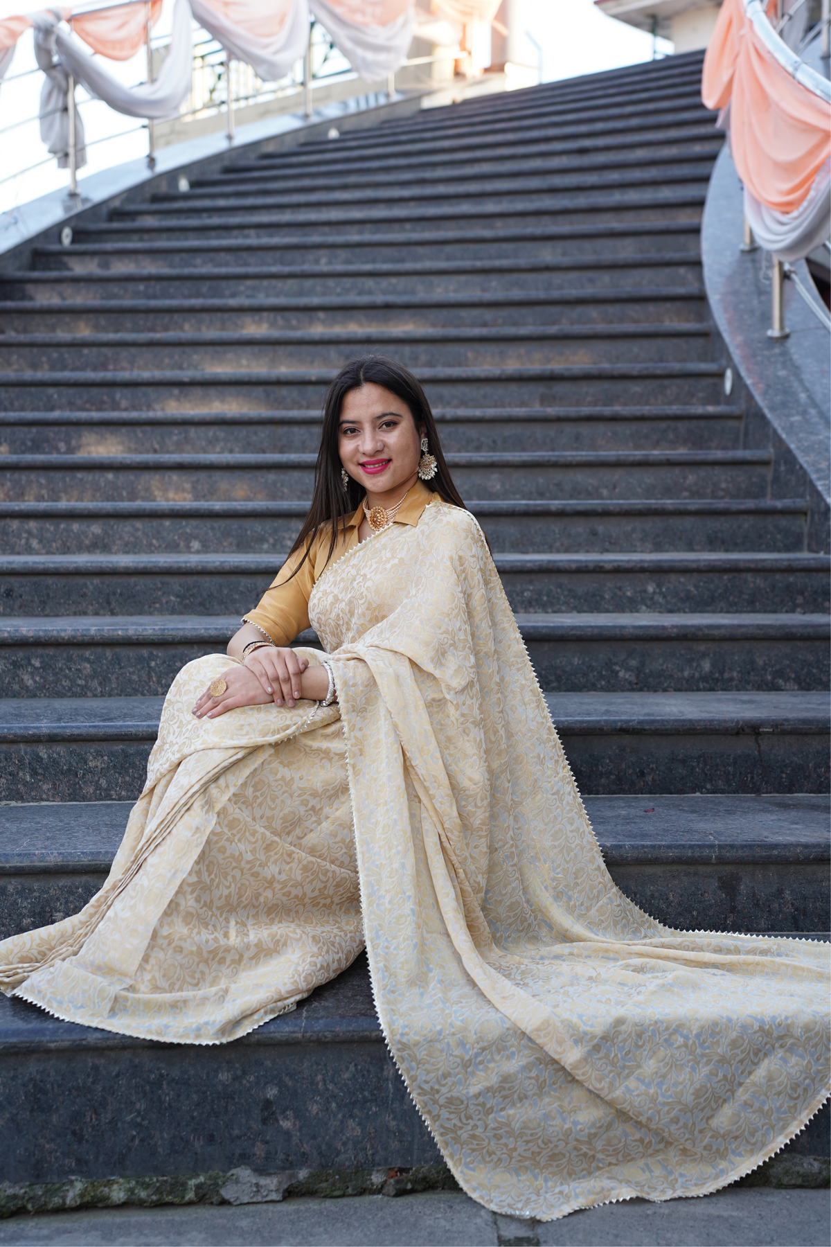 Sunset Radiance Saree with Blouse
