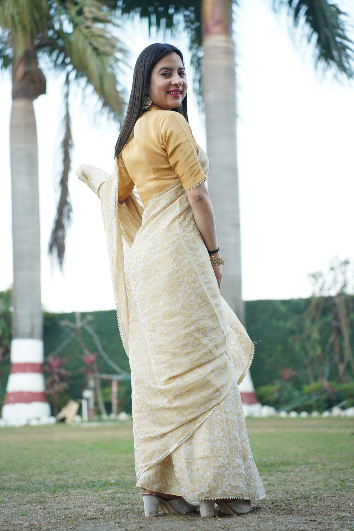 Sunset Radiance Saree with Blouse