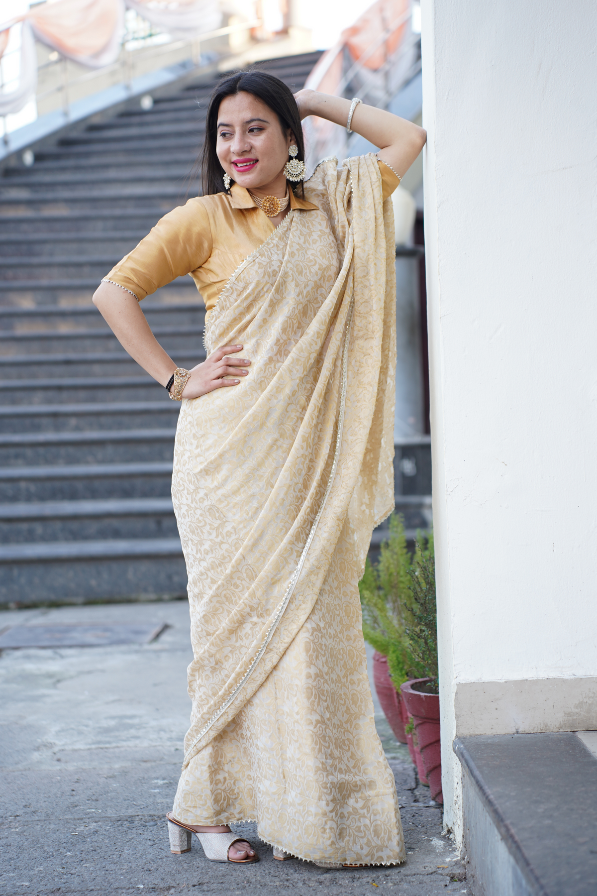 Sunset Radiance Saree with Blouse