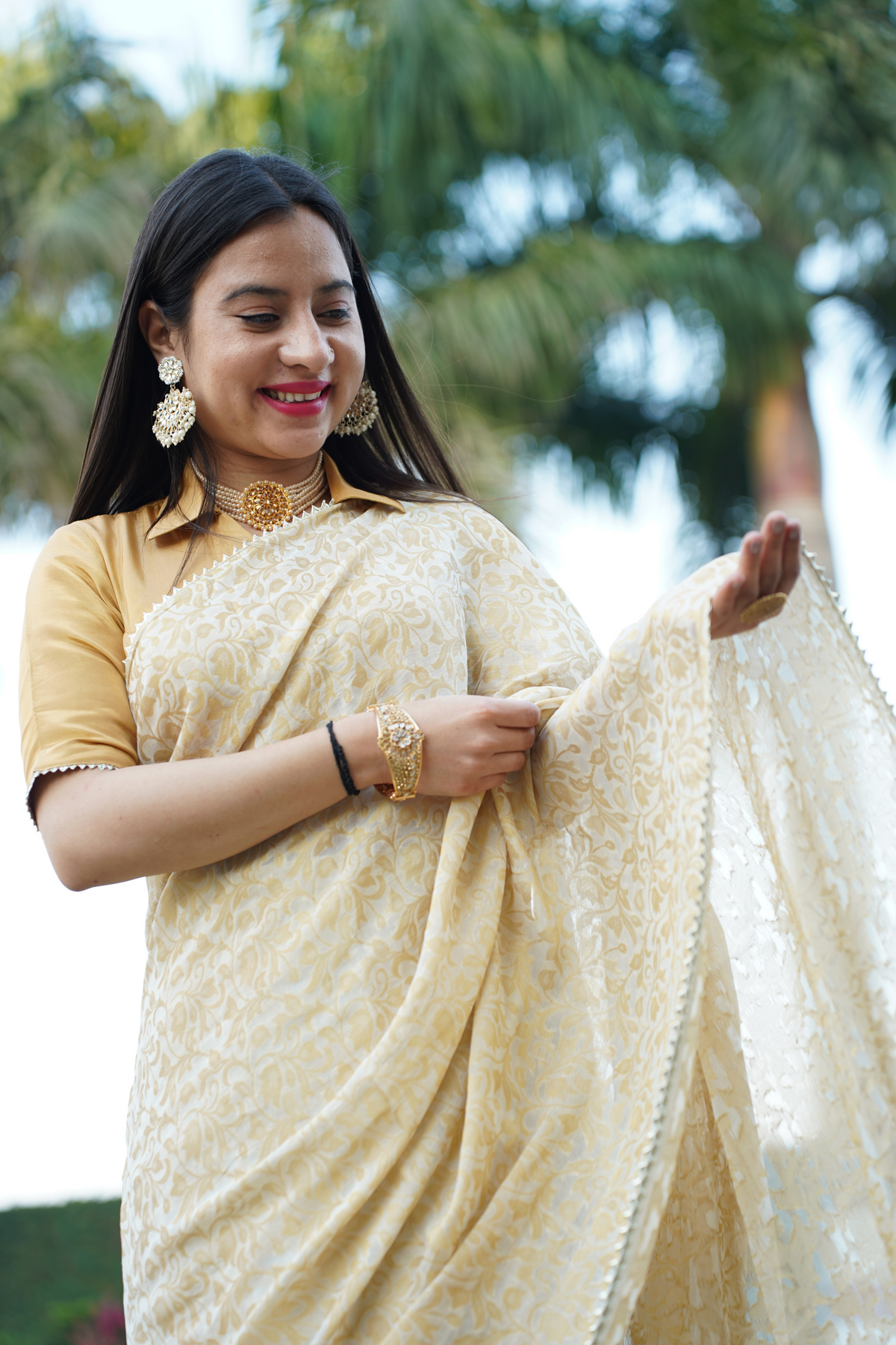 Sunset Radiance Saree with Blouse