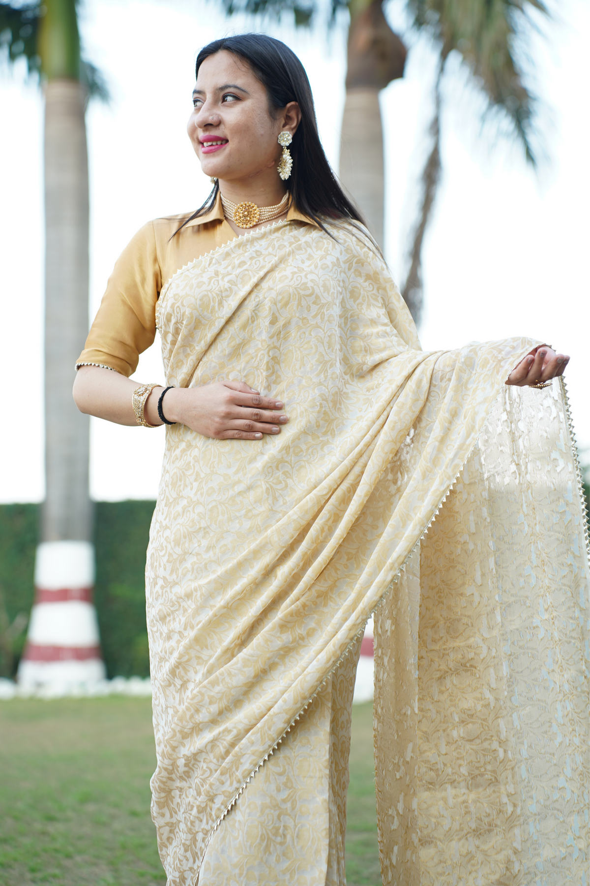 Sunset Radiance Saree with Blouse
