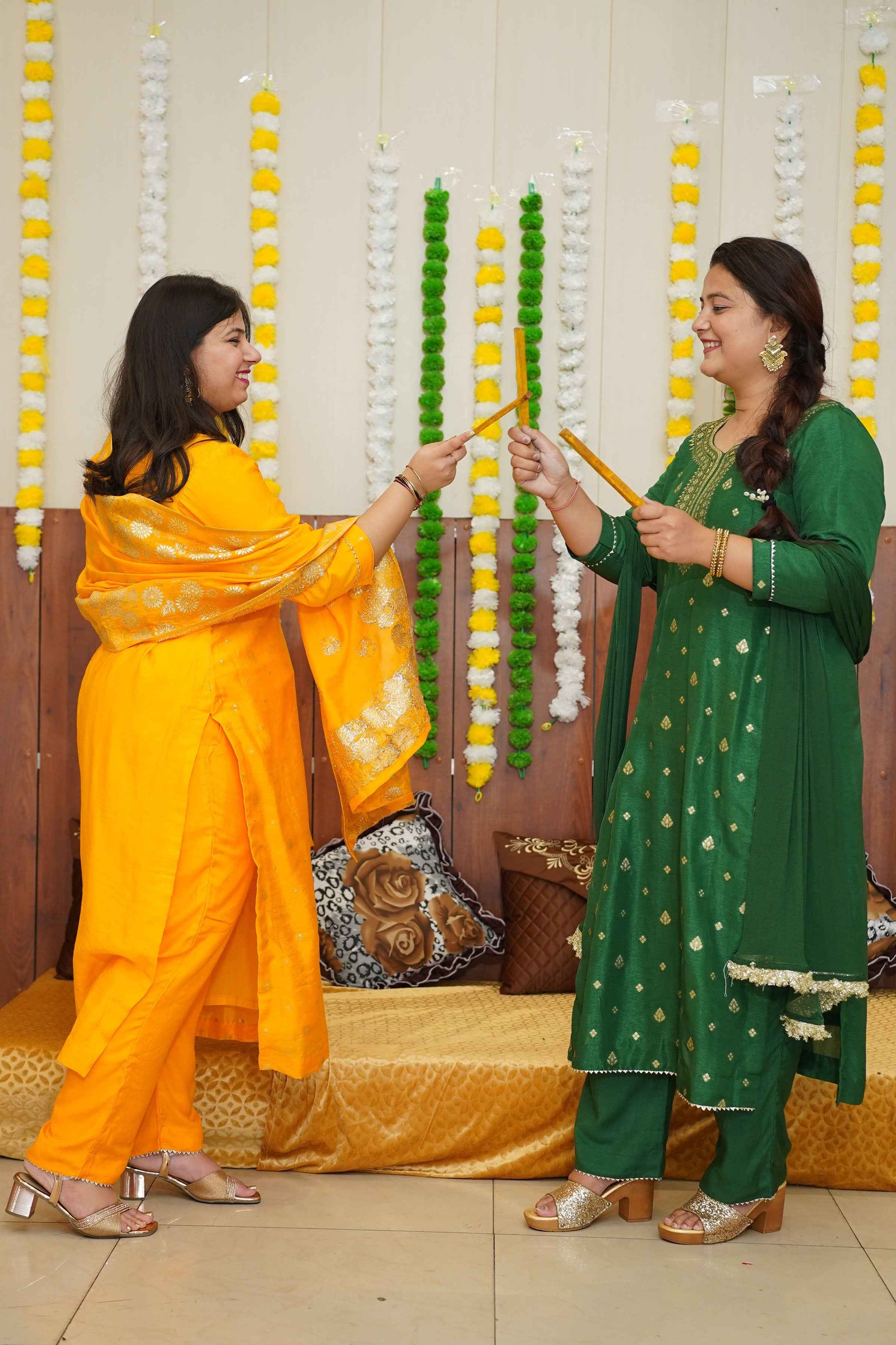 Buy Plus Size ​Garnet Green Fancy Silk Set At Apella | Sizes XS to 10 XL | India | Free Delivery | Customized