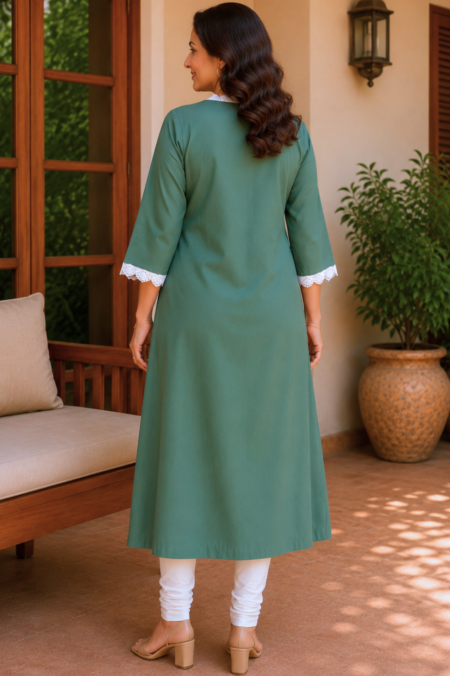 Sagewood A-line Cotton Kurta