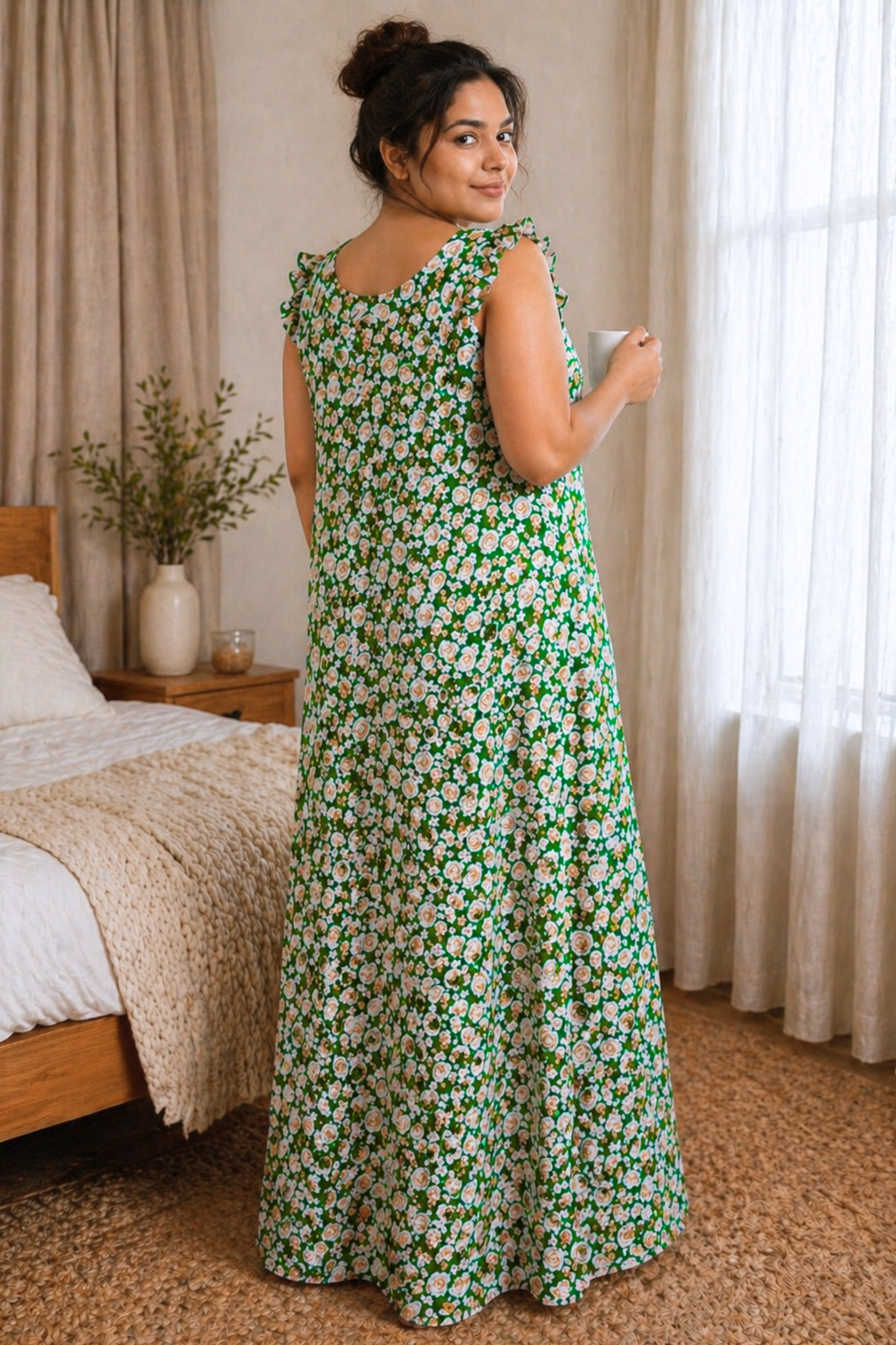 Garden Mist Rayon Night Gown