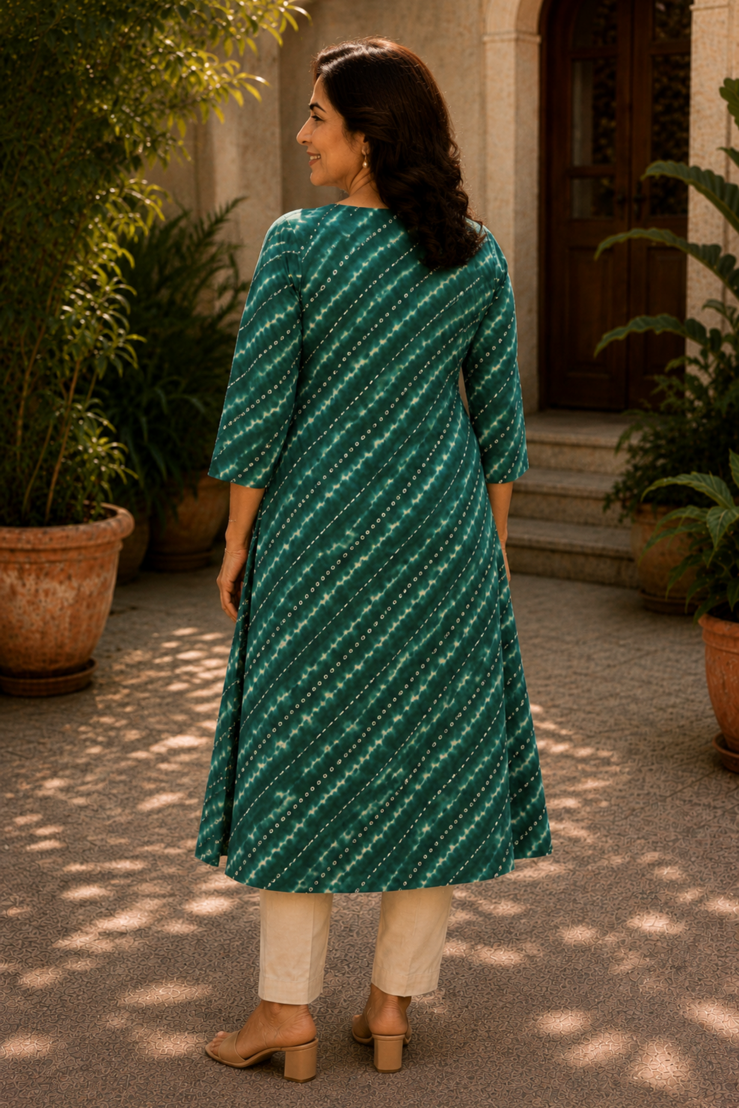 Palash Leher A-line Cotton Kali Kurta