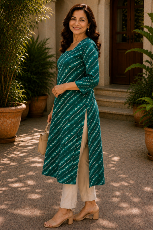 Palash Leher A-line Cotton Kali Kurta