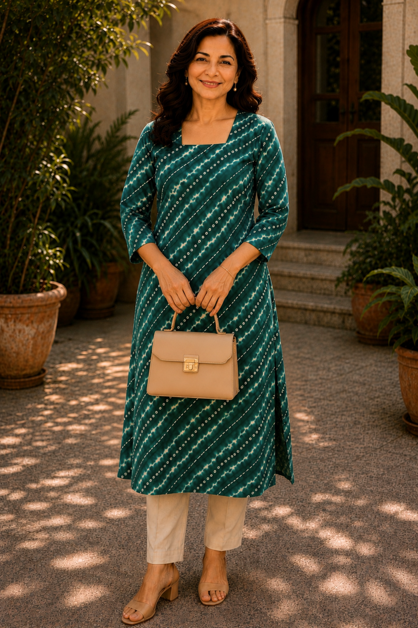 Palash Leher A-line Cotton Kali Kurta