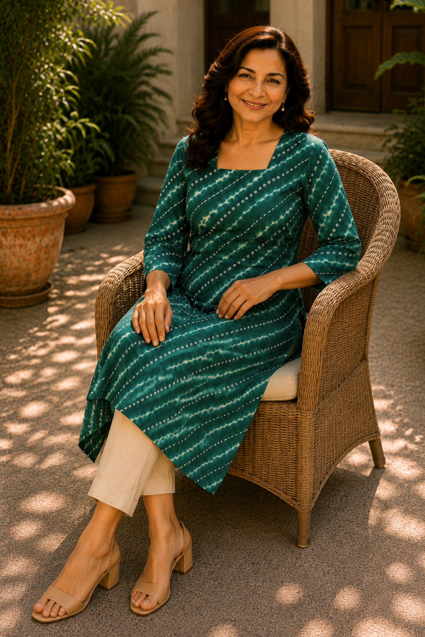 Palash Leher A-line Cotton Kali Kurta