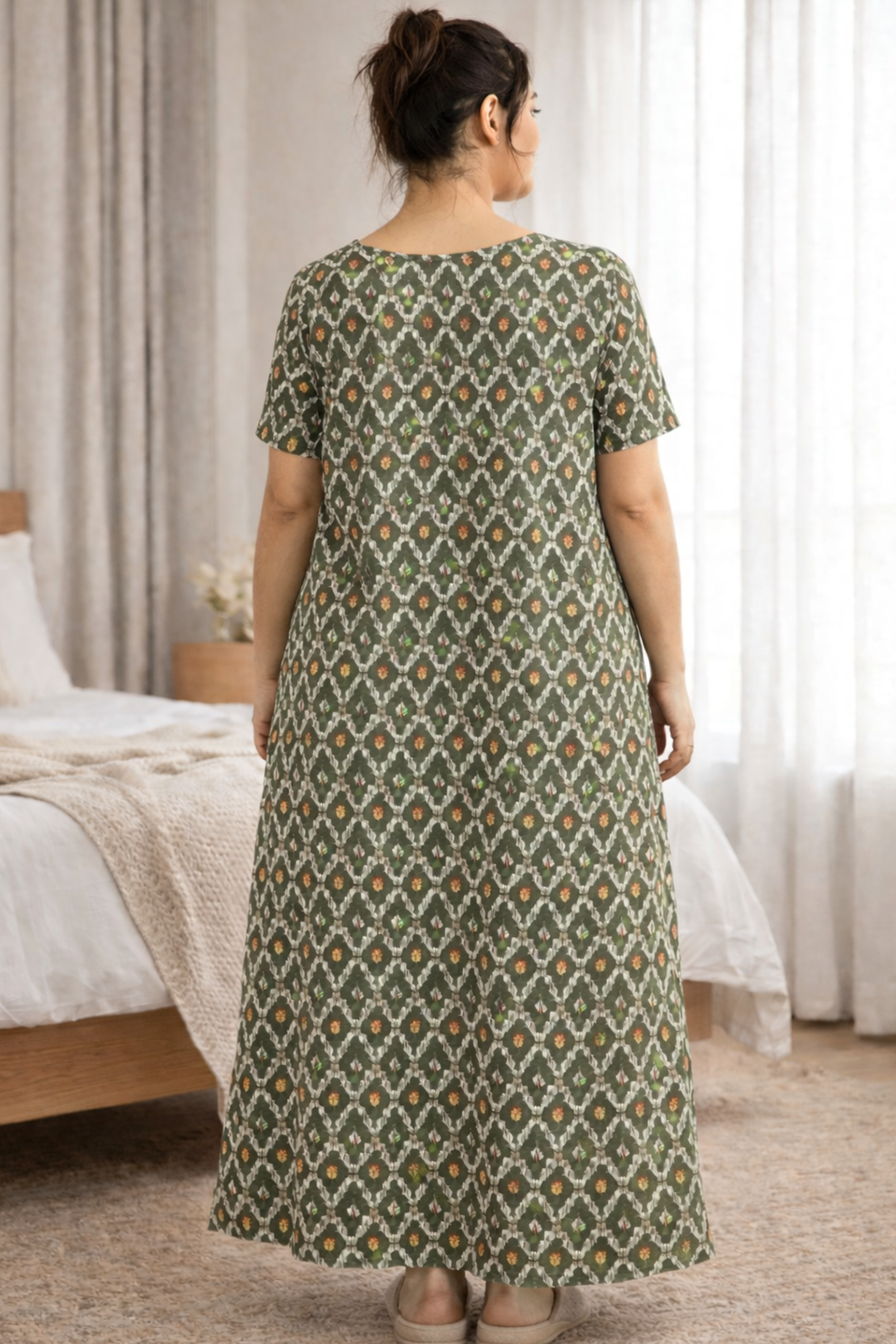 Olive Drift Rayon Night Gown