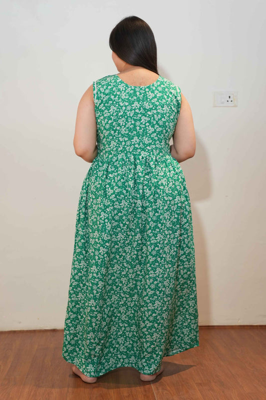 Greeny Meadow Rayon Night Gown