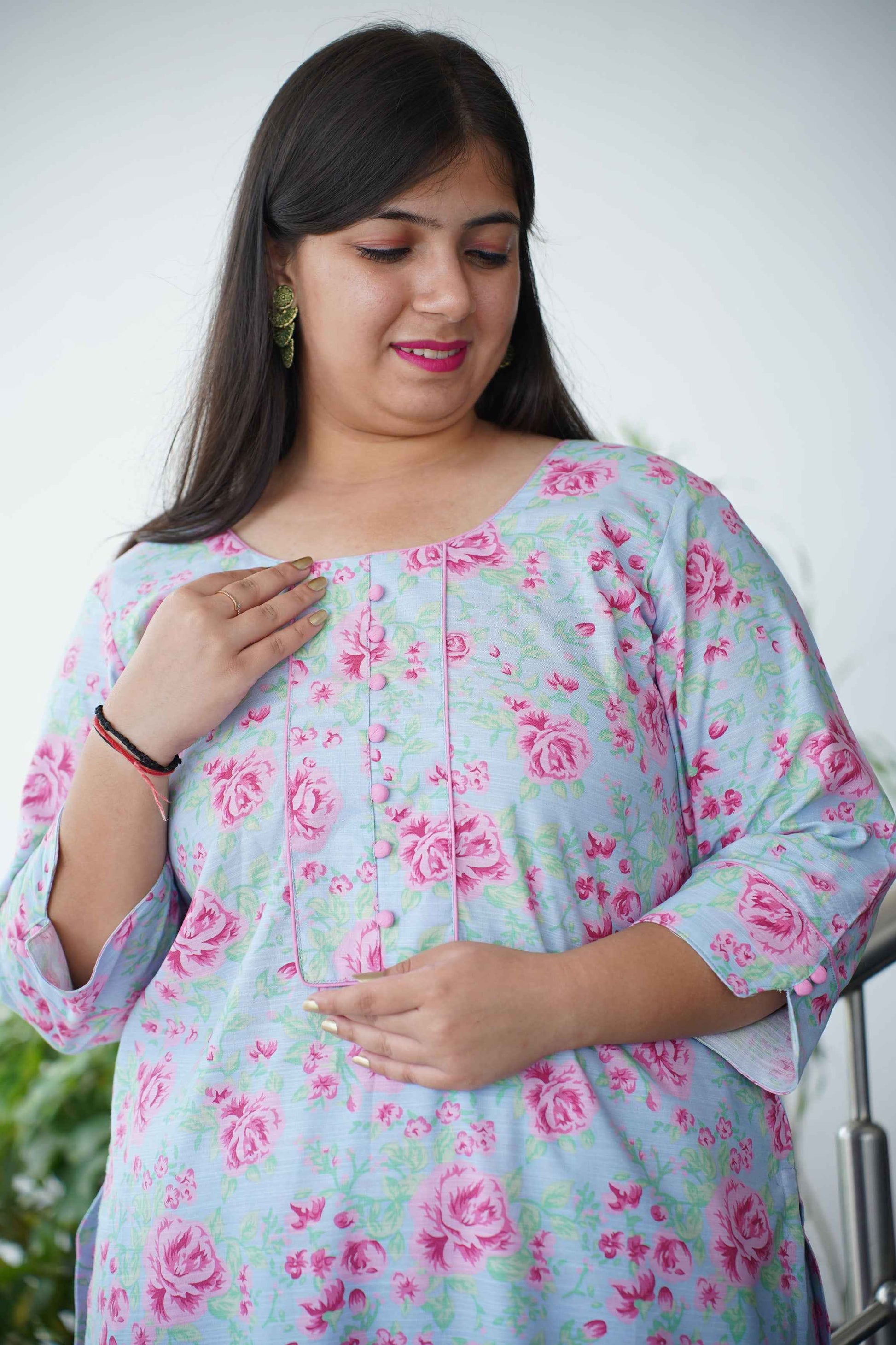 Dusky Fuchsia Floral Salwar Suit