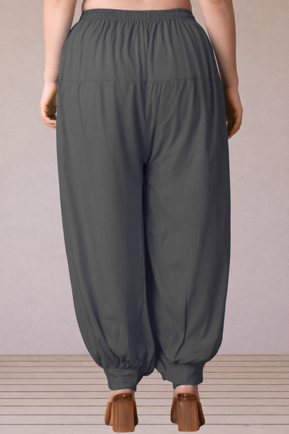 Dark Grey Rayon Afghani Salwar