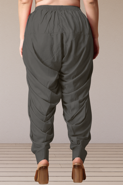 Dark Grey Rayon Patiala Salwar