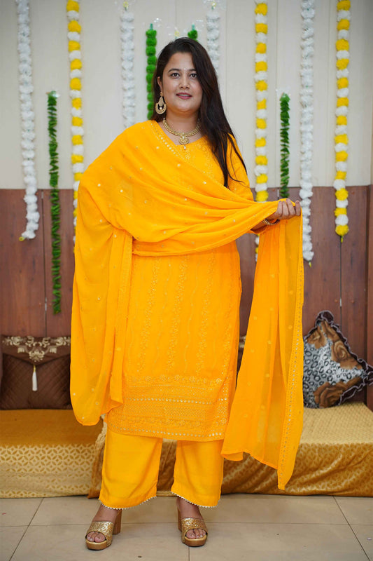 haldi dress for plus size ladies Haldi Dress Guest Plus Size