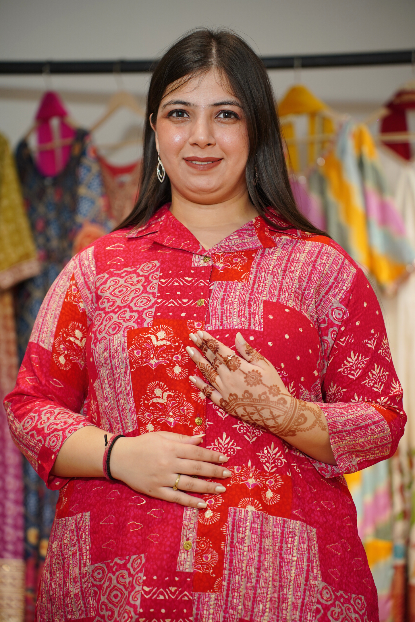 Rosé Daydream Foiled Rayon Co-ord Set