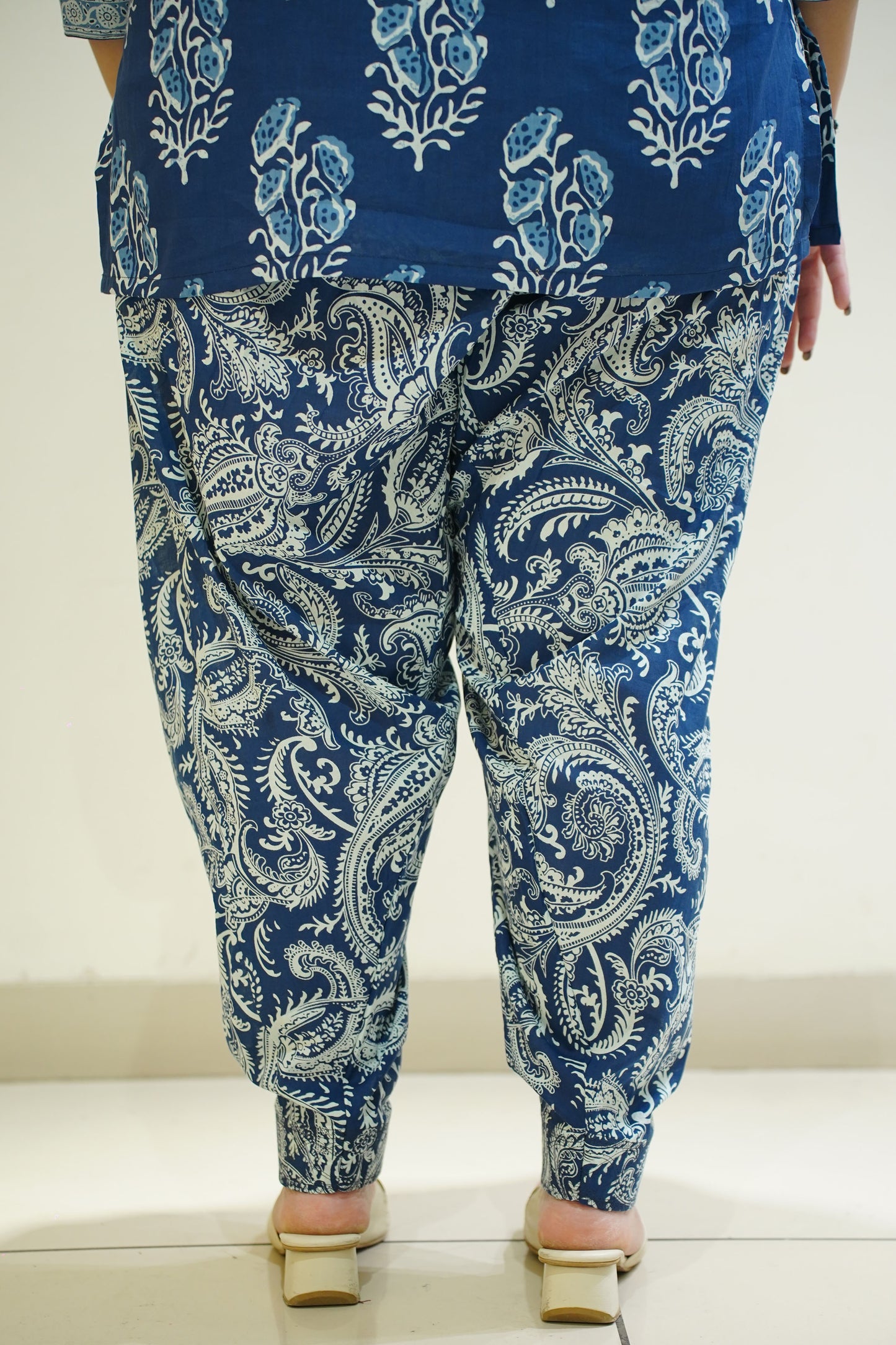 Indigo Block Printed Cotton Salwar