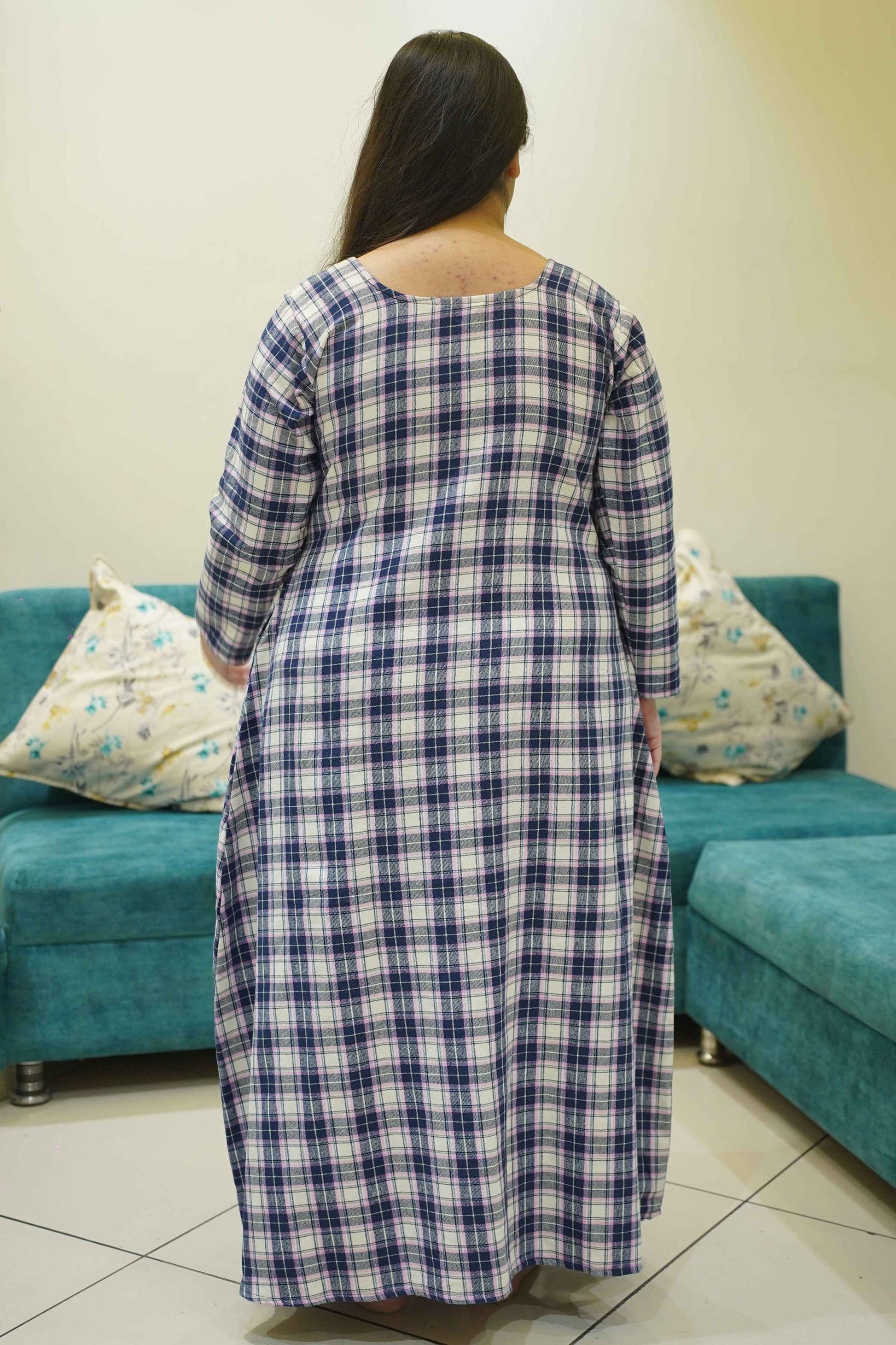 Indigo Cuddle Woollen Night Gown