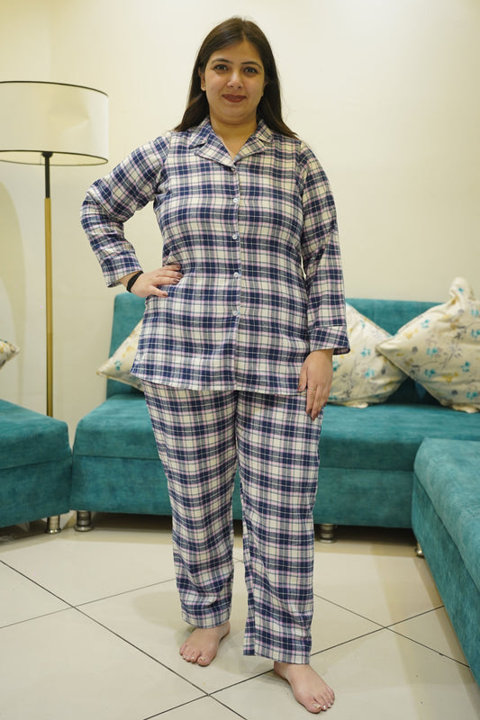 Indigo Cuddle Woollen Night Suit