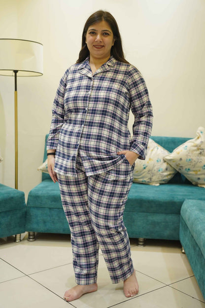 Indigo Cuddle Woollen Night Suit
